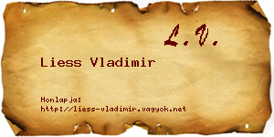 Liess Vladimir névjegykártya